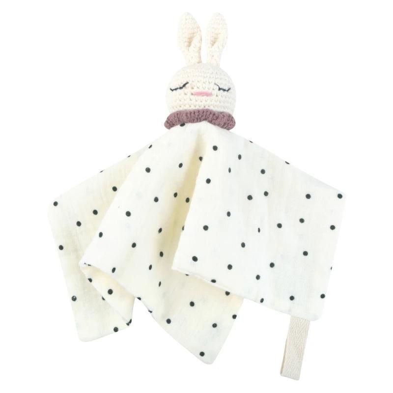 Doudou en coton lapin crochet - DoudouetPeluche