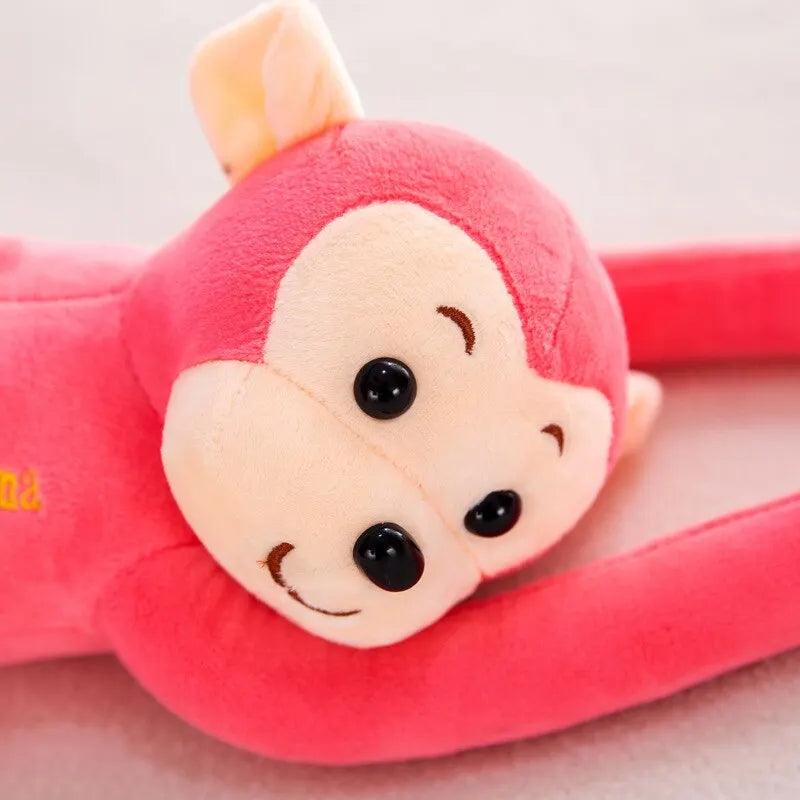 Peluche singe rose 45cm - DoudouetPeluche