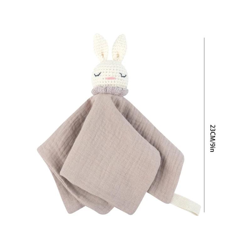 Doudou en coton lapin crochet - DoudouetPeluche